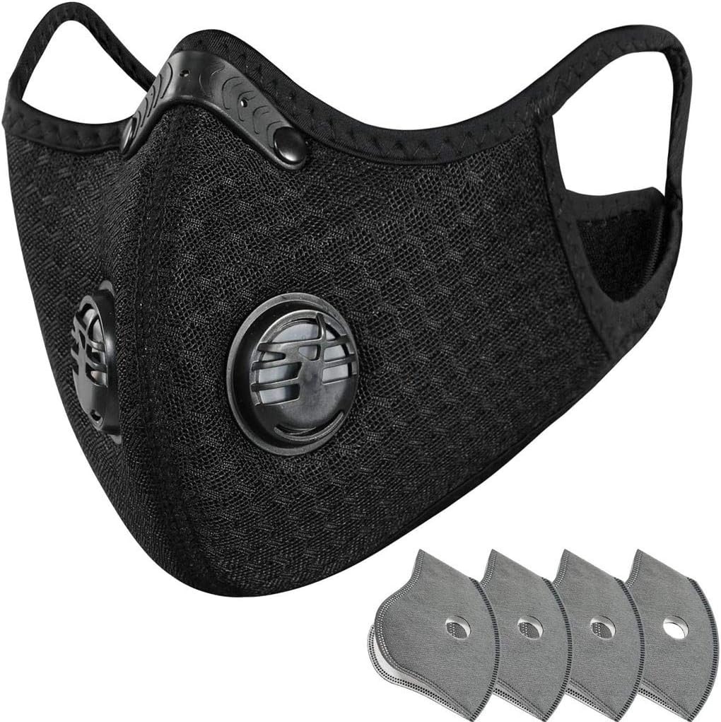 Obershein Dust with 4 Filters Half Face Reusable Activated Carbon Dustproof Respirator