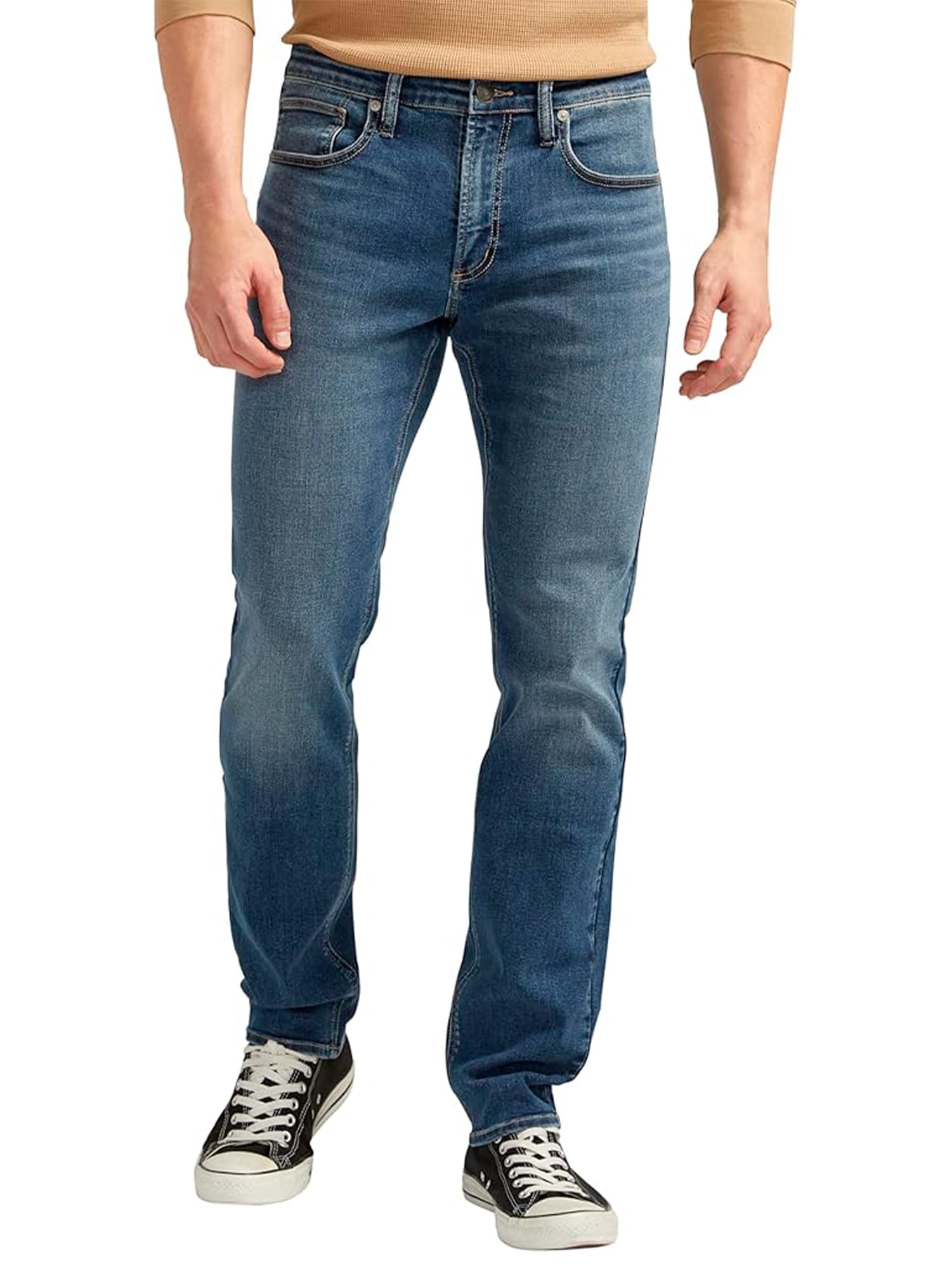 Silver Jeans Co. Men’s Konrad Slim Fit Slim Leg Jeans, Dark Wash, 32W x 34L