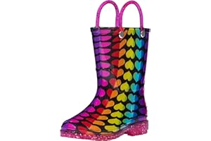 Wildkin Kids Rain Boots – 100% Waterproof with Slip-Resistant Tread & Easy Pull Handles