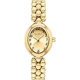 Diaofendi Women’s Gold Quartz Watch Updated Small Luxury Wristwatch with Stainless Steel Band, Stylish Casual Bracelet, and Included Tools