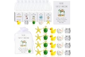 Fumete 25 Set Christmas Employee Appreciation Gift Bulk for Coworkers Funny Christmas Prizes Resin Animal with Pun Inspirational Note Cards Team Staff Nurse Thank You Gift