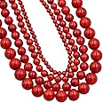 AD Beads Natural Gemstone Round Loose Beads 15" for Bracelet Necklace Earrings Jwelery Making Crafts DIY (4mm, Red Coral)