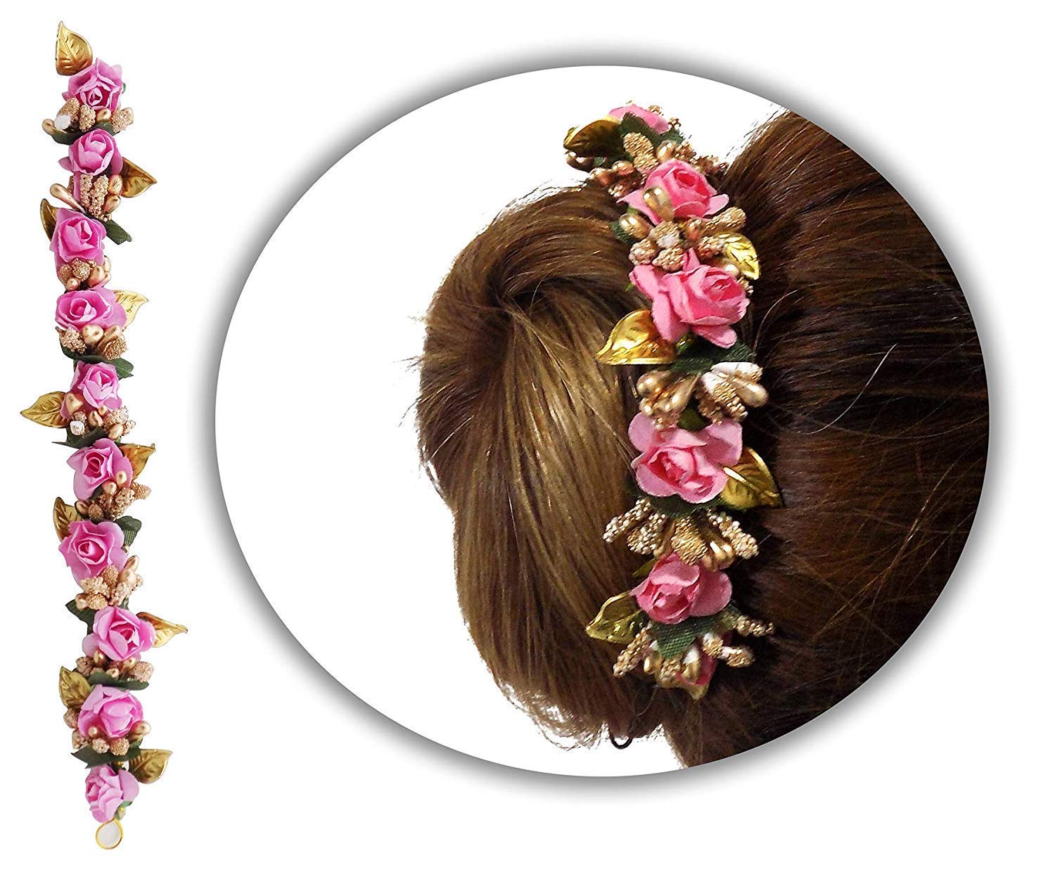 Buy Wizme Artificial Flower Hair Gajra For Bridal Veni Gajra Hair