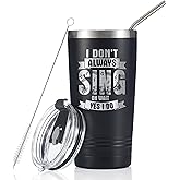 Onebttl Singer Gifts, Music/Broadway Musical Gifts for Men, 20oz Tumbler - Yes, I do, Black