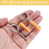 Cents matter M3.5 304 Stainless Steel Screw Eyes 25 Pcs with Plastic Tubes view 3