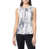 DKNY Womens Sleeveless Crewneck Jersey Blouse