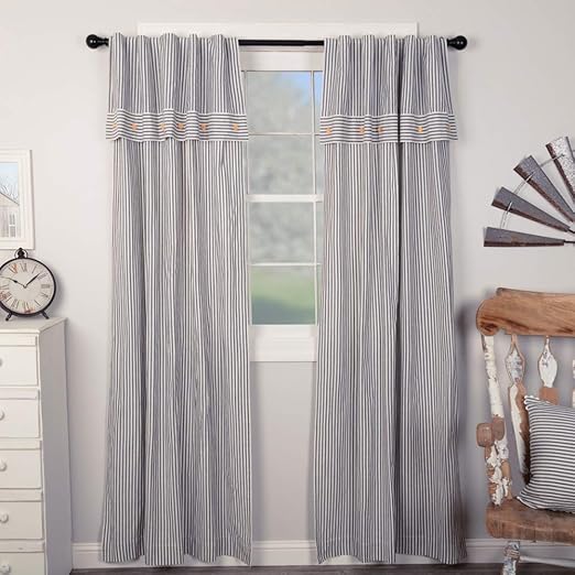 Amazon Com Piper Classics Farmhouse Ticking Stripe Blue Panel