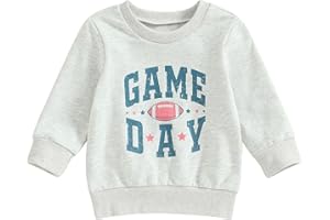 CEVOERF Toddler Baby Boy Girl Football Outfit American Football Crewneck Sweatshirt Shirt 2024 New Trend Football Clothes