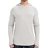 netdraw Men's Ultra-Soft Bamboo Viscose Hoodie Shirt UPF 50+ Sun Protection Long Sleeve Lightweight UV Shirt