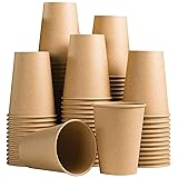 Lamosi 100 Count 12 oz Kraft Paper Cups, Disposable