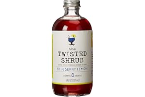 The Twisted Shrub | Blueberry Lemon | Apple Cider Vinegar Drink Mixers for Healthier Sodas & Cocktails | Gut Health | Aids Digestion | Contains ACV Prebiotics | 8oz bottle