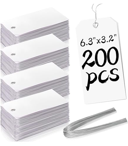Shipping Tags 1000-Pack Colorful Plastic With Iron Wires - 6.3x3.15 ...