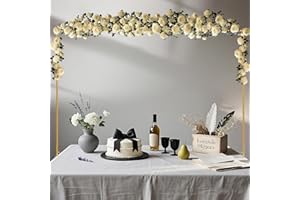 SUEMOSS Over The Table Rod Stand with Clamps, Adjustable 46"-100'' Length 29"-55" Height Table Balloon Arch Stand for Wedding Birthday Festival Celebration Decoration, Metal Decorating Rod Hanging, Golden