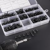 Fentar 350Pcs Self Tapping Screws Set Black Carbon Steel M3-M4.8 with Storage view 5