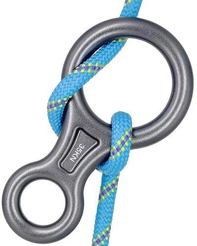 Descendeur En 8 Aluminium 35 KN Avec Oreilles – Figure 8 Grand Modèle Pour Escalade, Rappel, Sauvetage