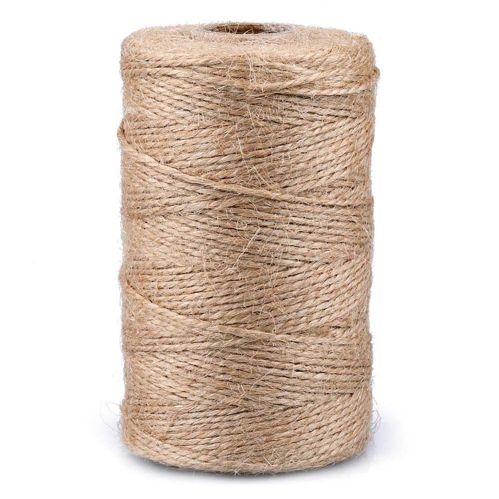 jijAcraft 200M Fine Jute Twine, Thin Jute String Garden Twine for Decoration, Gift Wrapping, DIY Arts, Crafts, Gardening