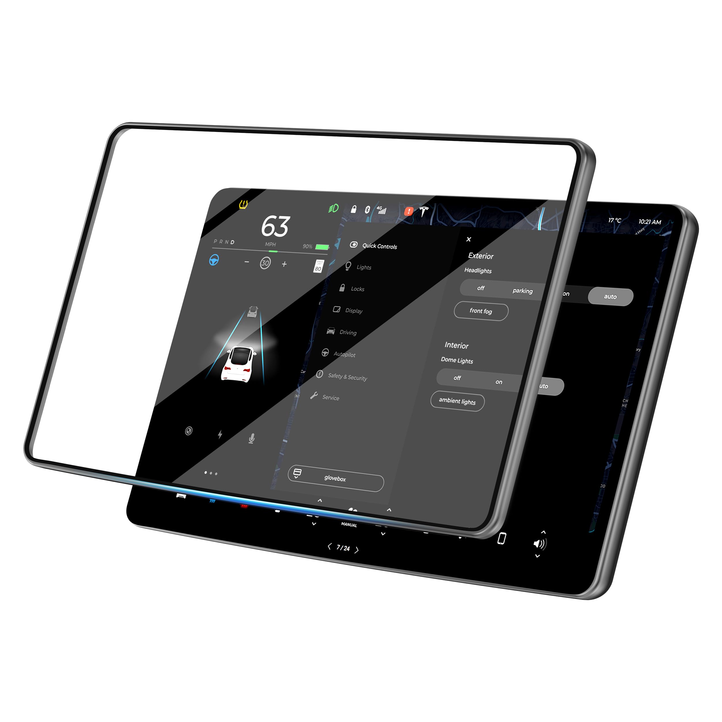 Photo 1 of ACESTAR Case with Tempered Glass Screen Protector Designed for Tesla Model 3 Highland (2024/2025)/ Model Y Juniper (2025/2026) 15.4 inch Touchscreen [Integrated Bezel Screen][Tool-Free][Bubble-Free]