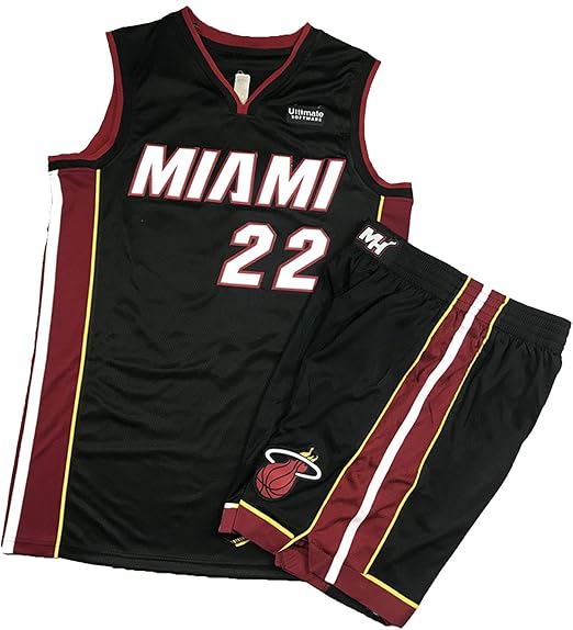Jimmy Butler Men's Basketball Jerseys Suits, Miami Heat 22 Youth Fan Sports Clothing, Cool Mesh
