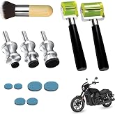 1"&amp;2" Leaf Seam Rollers, Dusting Brush, 1" &amp; 1/2" &amp; 3/4" Leaf Spinner Tool | for Spin-able Automotive Grade Metal Leafing, Enhances Gold &amp; Silver Leaf with 3D Look, Ideal for Cars, Motorcycles, Guitars