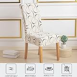 HZDHCLH Chair Covers 4pcs Stretch Removable Washable Short Dining Chair view 3