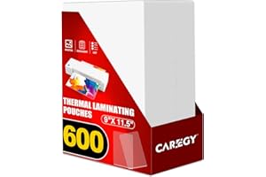 CAREGY 600 Pack Laminating Sheets,Holds 8.5 x 11 Inch Sheets,Thermal Laminating Pouches, 3 Mil, 9 x 11.5 Inches Lamination Sheet Paper for Laminator, Round Corner Letter Size