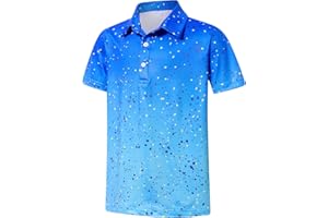 uideazone Boys Polo Shirts Dry Fit Performance Golf Short Sleeve Casual School Uniform Size 5-14