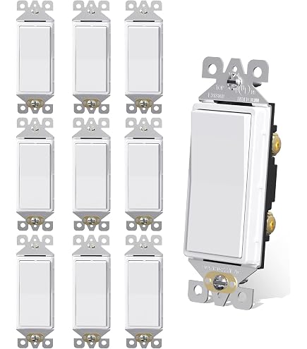Modular Rocker Switch Almond Square D X-Series Rocker Light Switch ...