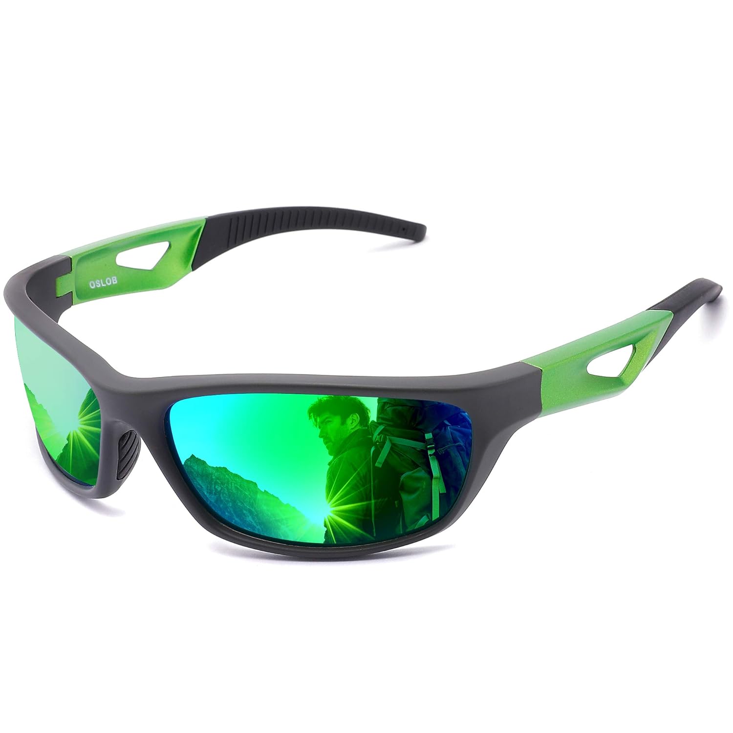 Buy Polarized Sports Sunglasses TAC Mirrored Lens TR90 Lightweight