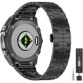 MDBBLBM 20mm Stainless Steel Quick Fit Band Compatible with Garmin Fenix8 AMOLED 43mm/Fenix 7S Pro/6S/6S Pro/7S/5S/5S plus,Metal Watch Band For Descent Mk3 3i 43mm/Mk2s/Approach S70 42mm/epix Pro42mm