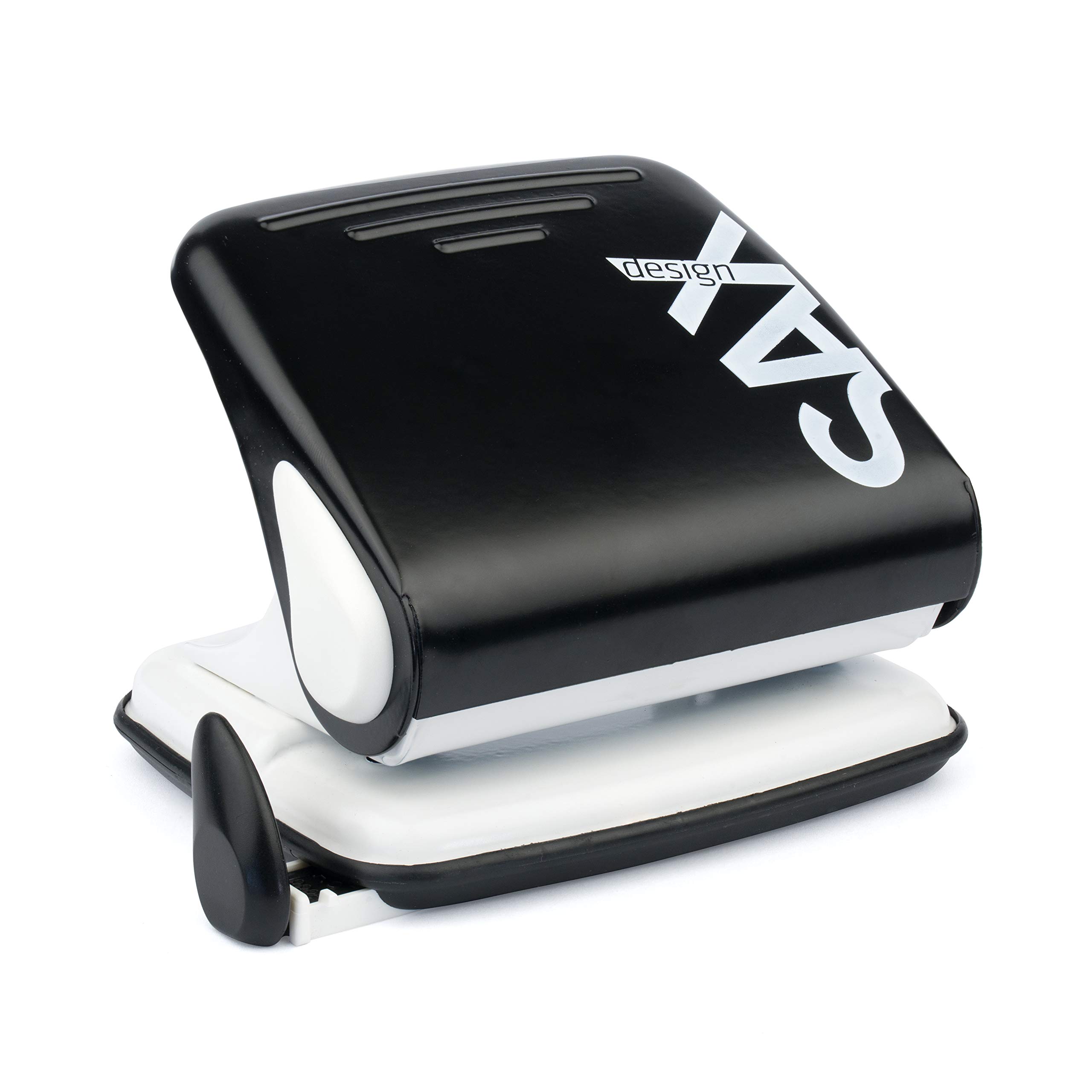 SAX Hole Punch 418, 30 Sheets, with Stop Rail (Black)