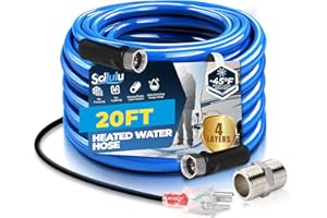 Scilulu 20FT Heated Water Hose for RV, Freeze Protection to -45°F, Lead-Free & BPA-Free, Safe Drinking Water for Campers, Gardening, Livestock, Home Use