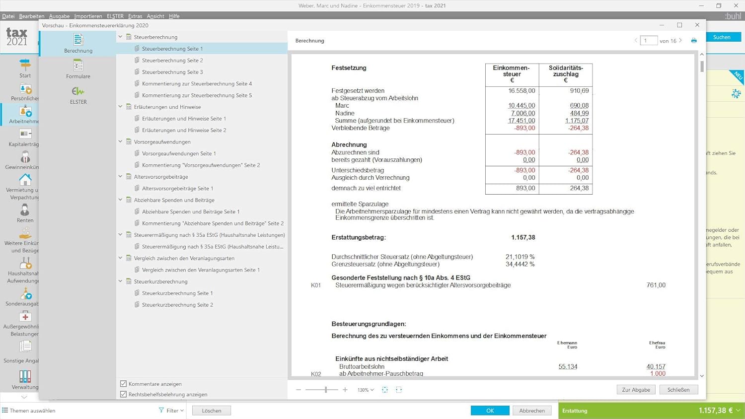 Amazon Prime - Buhl Tax 2021 (für Steuerjahr 2020 | Standard Verpackung) für 9,99€