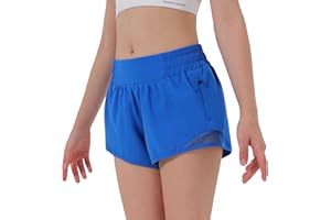 Aurefin Girls Athletic Shorts, Lightweight Running Shorts for Teen Girls Kids Sports Active Short with Zip Pocket and Elastic