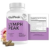 Lymph Peak - Lymphatic Drainage Supplements - Lymph System Support - with Burdock Root, Echinacea Extract, Bromelain, Dandelion Extract & More - Vegan, Non GMO, Gluten Free - 60 Capsules