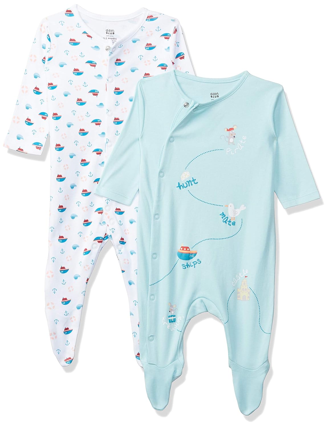 pack of baby boy sleepsuits