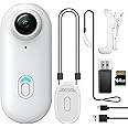 Meoilkolnm 64GB FHD 1080P Mini Body Camera, Wearable Action Body Cam, Thumb Size Hands Free Recording Body Worn Camera, Premium Portable Camcorder Mount Anywhere for Pet Walking, Work, Travel (White)