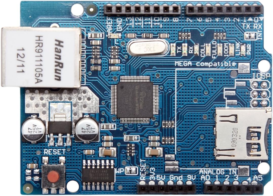 Ethernet W5100 Shield Network Expansion Board w/ Micro SD Card Slot for Arduino
