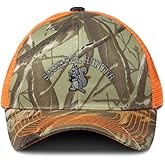Camo Mesh Trucker Hat Squirrel Hunter Embroidery Cotton Neon Hunting Baseball Cap Strap Closure Orange Camo