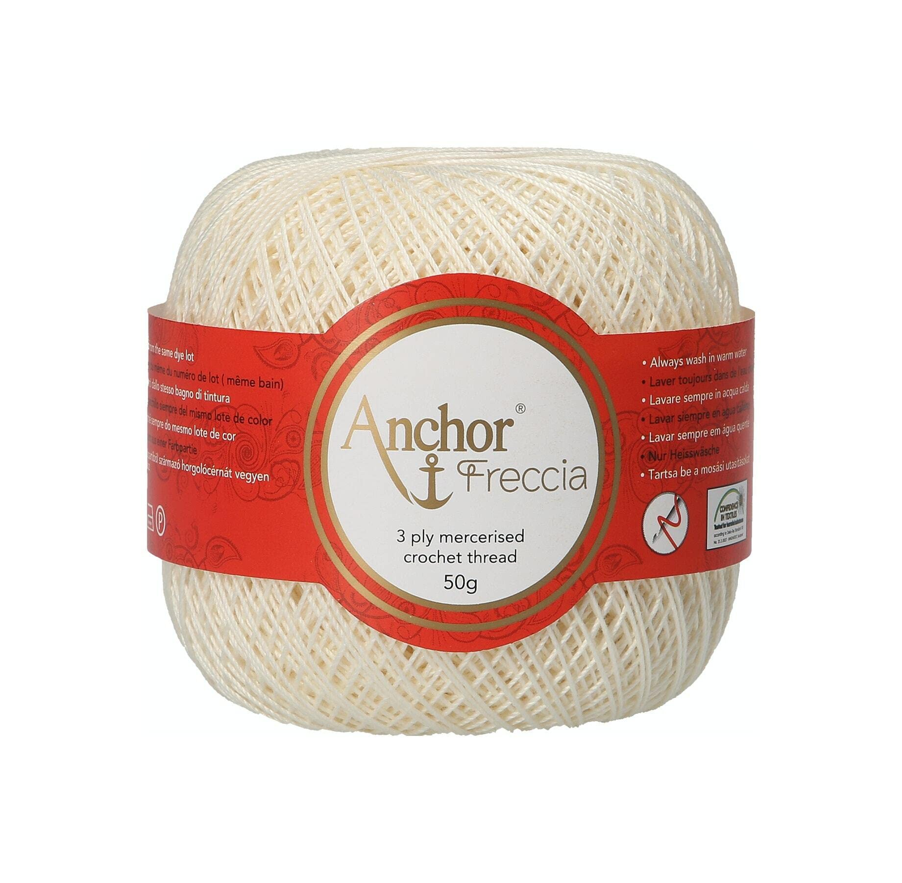 Anchor 4772012-06650 Crochet Yarn, 100% Cotton, 6650, Thickness 12, 85 g