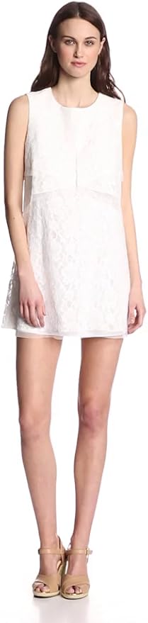 white lace shift dress