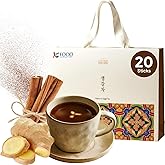 Korean Food Damccot Ginger Tea Stick Gift Set(20ea), Concentrated Korean Ginger Extract for Hot & Iced Tea, Milk Lattes