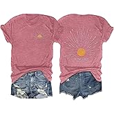 Christian Be The Light Shirts for Women Verse Blessed Letter Printed Tees Inspirational Tops