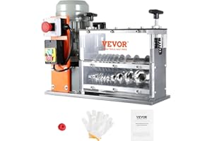 VEVOR Electric Wire Stripping Machine, 0.06''-1.57'' Automatic Wire Stripper Machine, 750 W, 98 ft/min Wire Stripper with Visible Stripping Depth Reference, 10 Channels Electric Wire Strip Machine
