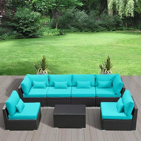 turquoise patio set