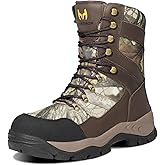 Hunthor Hunting Boots for Men, Leather with EVA Midsole, Insulated Waterproof Hiking Next Camo G2 Outdoor Boots, Lightweight and Breathable Shoes for Outdoor Activities (Size, 7-14)