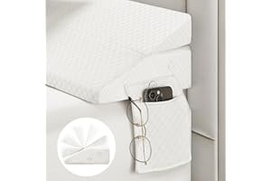 RUJIPO Bed Wedge Pillow for Headboard - Wedge Pillow Headboard Queen (60"x10"x6") - Foldable Bed Gap Filler/Headboard Pillow/Mattress Wedge - Fill Gap (0-8") Between Headboard and Mattress - Cream