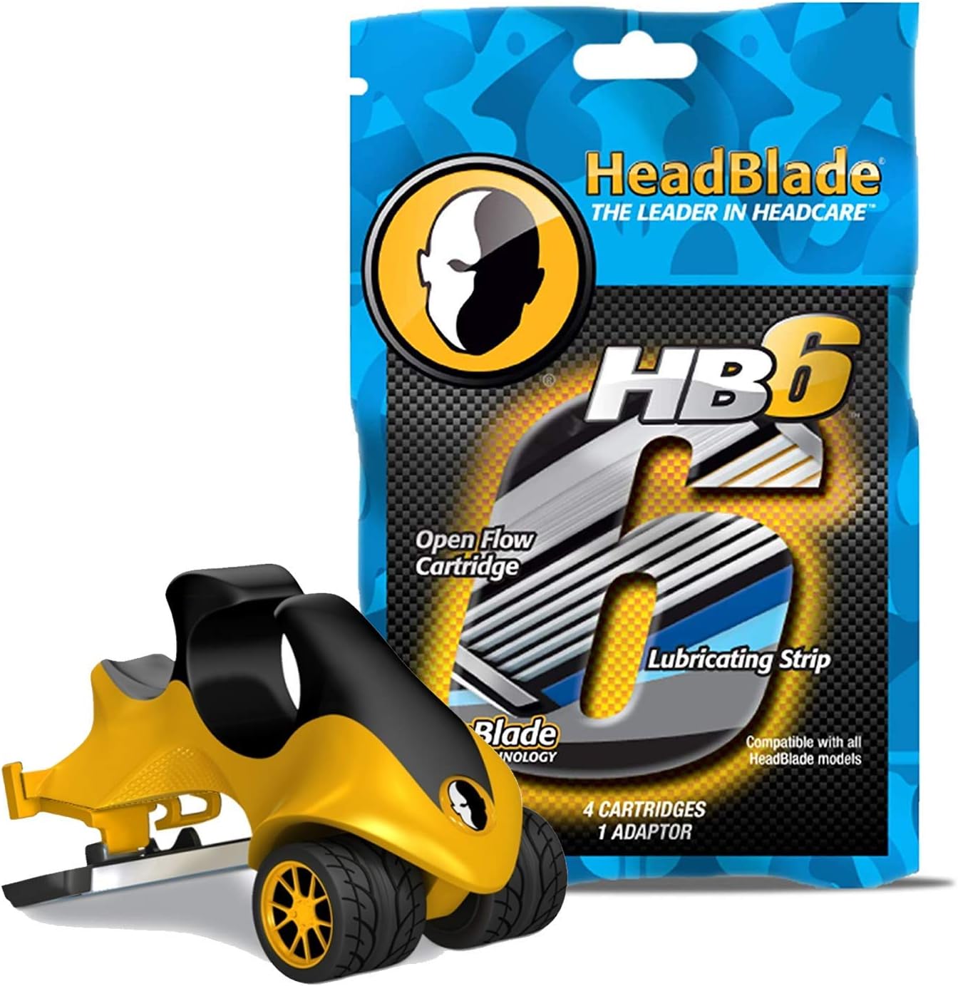 Amazon.com: HeadBlade ATX Razor & HB6 Refill Shaving Razor Blades (4 ...