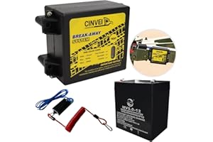 CINVEI Trailer Brakes Break-Away Kit, Side Load Break-Away Controller System with Switch and LED Indicator, Built-in 12V 5AH Battery, Suitable for Trailer Caravans