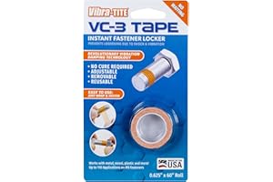Vibra-TITE VC-3 Tape Instant Threadlocker - Adjust, Remove, & Reuse,0.625''W x 60''L,23805BC