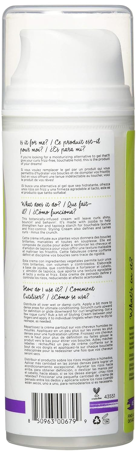 DevaCurl Styling Cream, Define and Control, Touchable Hold, 5.1 Fl Oz (Pack of 1) : Curl Enhancers : Beauty